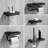 Мыльница LEMARK GLASS LINE с держателем чёрный/стекло 9742039